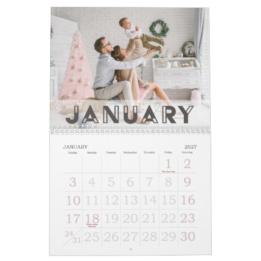 Art Deco-lettertype | Foto van 2026 Kalender (Jan 2027)