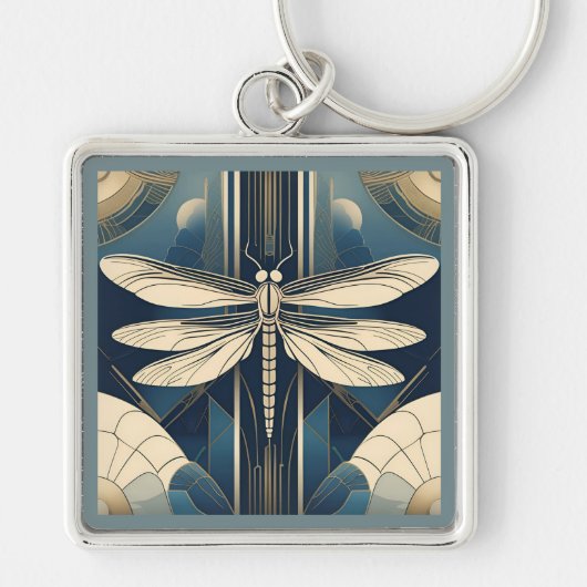 Art Deco Libelle Sleutelhanger (Voorkant)