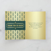 Art Deco Liefde & Bedankt Gouden Groene Foto Dank  (Binnen)