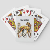 Art Deco-liefhebbers aanpasbaar dier Pokerkaarten (Achterkant)