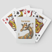 Art Deco liefhebbers aanpasbare giraffe Pokerkaarten (Achterkant)