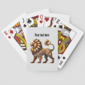 Art Deco liefhebbers aanpasbare leeuw Pokerkaarten (Achterkant)