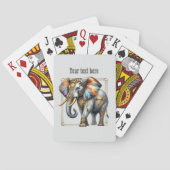 Art Deco liefhebbers aanpasbare olifant Pokerkaarten (Achterkant)