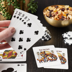 Art Deco liefhebbers aanpasbare vos Pokerkaarten