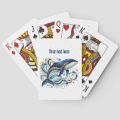Art Deco-liefhebbers aanpasbare walvis Pokerkaarten (Achterkant)