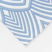 Art Deco Light Blue Fish Scales Tan Monogram Name Fleece Deken (Hoek)