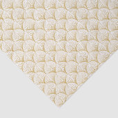 Art Deco Lijnwaaierpatroon | Wit Tissuepapier (Detail)
