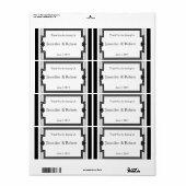 Art Deco Lijst Bruiloft Waterflesetiket Etiket (Full Sheet)