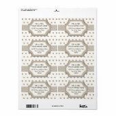 Art Deco Lijst Champagne Silver Jewel Stippen Etiket (Full Sheet)