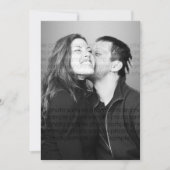 Art Deco Lijst Custom Photo Wedding Flat Invite Kaart (Voorkant)