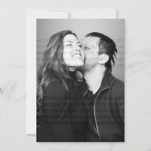 Art Deco Lijst Custom Photo Wedding Flat Invite Kaart (Voorkant)