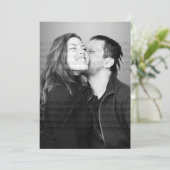 Art Deco Lijst Custom Photo Wedding Flat Invite Kaart (Staand voorkant)