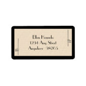 Art Deco-Lijst Etiket (Voorkant)