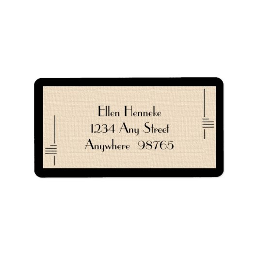 Art Deco-Lijst Etiket (Voorkant)