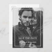 Art Deco-Lijst Foto's opslaan Aankondigingskaart (Voorkant / Achterkant)