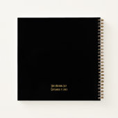 Art Deco Lijst Goud Zwart Bruiloft Gastenboek Notitieboek (Achterkant)