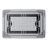 Art Deco-Lijst - grijs en zwart Badmat (Voorkant)