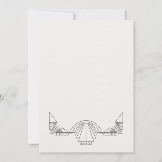 Art Deco-Lijst Kaart (Achterkant)