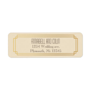 Art Deco lijst label