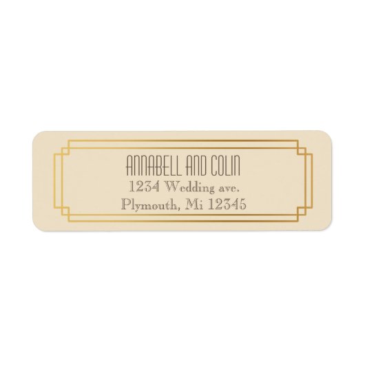 Art Deco lijst label (Voorkant)