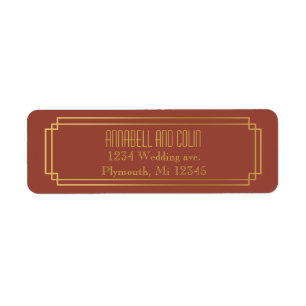 Art Deco lijst label