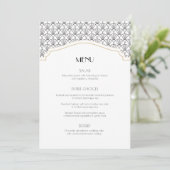 Art Deco Lijst Menu Kaart (Staand voorkant)