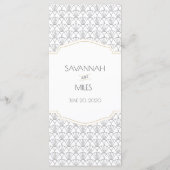 Art Deco Lijst Menu Kaart (Achterkant)