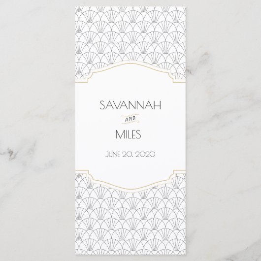 Art Deco Lijst Menu Kaart (Achterkant)