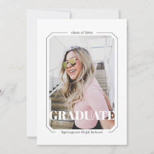 Art Deco Lijst Minimalistische Moderne Afstuderen  Aankondiging