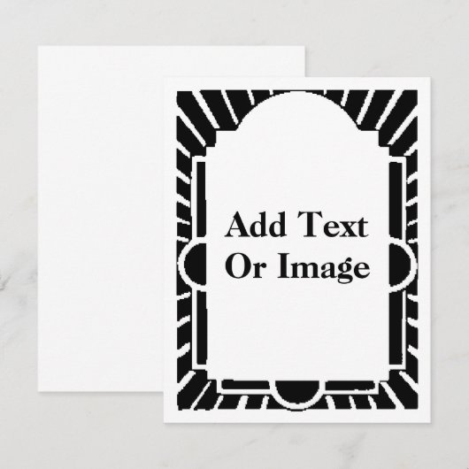 Art Deco-Lijst, selectiekader, tekst toevoegen (Voorkant / Achterkant)