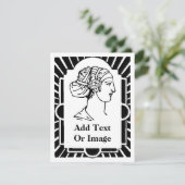 Art Deco-Lijst, selectiekader, tekst toevoegen (Staand voorkant)