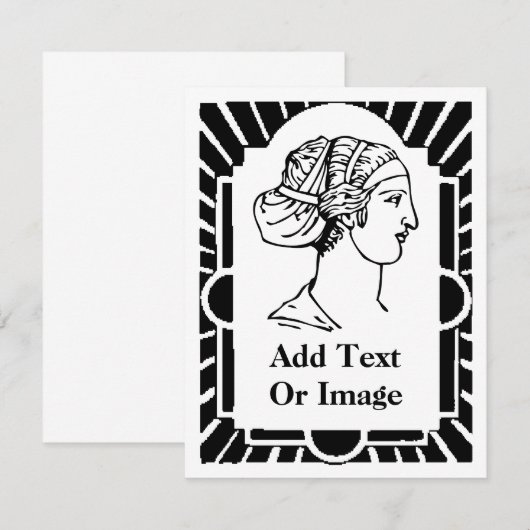 Art Deco-Lijst, selectiekader, tekst toevoegen (Voorkant / Achterkant)