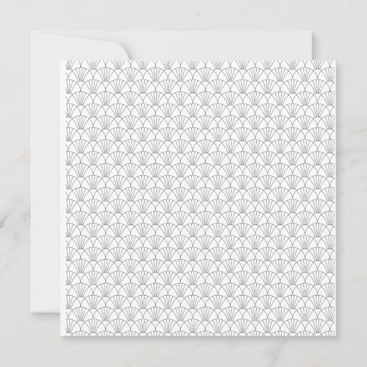 Art Deco Lijst Square Weddenschap Kaart (Achterkant)