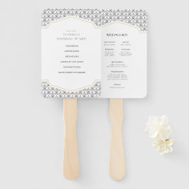 Art Deco Lijst trouwprogramma's Handwaaier