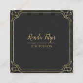 Art Deco-Lijst Vierkante Visitekaartje (Voorkant)