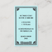 Art Deco Lijst Visitekaartje (Achterkant)