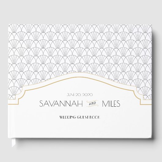 Art Deco Lijst Weddenschap Gastenboek (Voorkant)