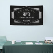 Art Deco Lijst Zilver Jubileum Namen Zwart Spandoek (Beurs)