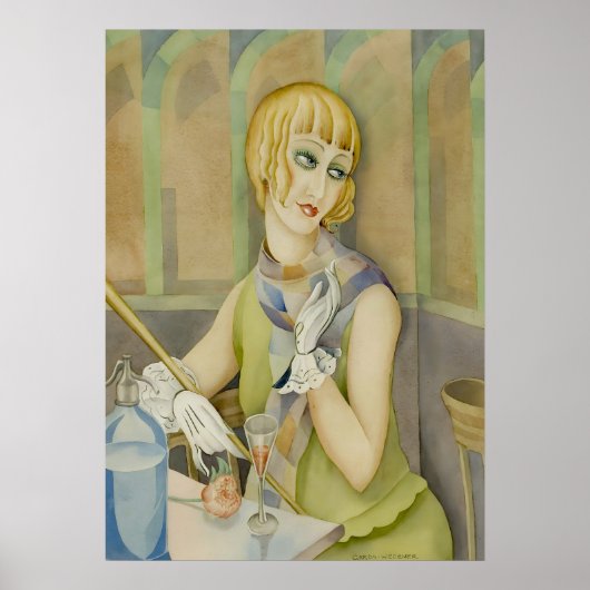 Art Deco - Lili Elbe Portret van Gerda Wegener Poster (Voorkant)