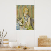 Art Deco - Lili Elbe Portret van Gerda Wegener Poster (Keuken)