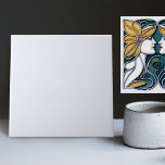 Art Deco Lilies overeenkomend met Unicolor Light B Tegeltje<br><div class="desc">Welkom bij CreaTile! Hier vind je handgemaakte tegel design die ik persoonlijk heb gemaakt en keramische en porseleinen klei-tegels, of ze nu gekleurd of natuurlijk zijn. Ik ontwerp graag tegel en keramische producten, in de hoop je een manier te geven om je thuis om te vormen tot iets waar je...</div>