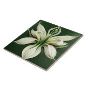 Art Deco Lilly Wall Decor Art Nouveau Ceramic Tile Tegeltje (Zijkant)