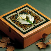 Art Deco Lilly Wall Decor Art Nouveau Ceramic Tile Tegeltje