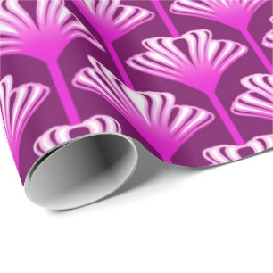 Art Deco Lily, Amethyst Paars en Orchid Cadeaupapier
