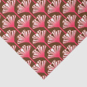 Art Deco Lily, Dark Brown en Coral Pink Tissuepapier (Detail)