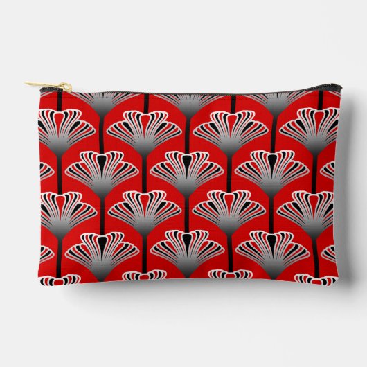 Art Deco Lily, Deep Red en Grey/Grey Etui (Voorkant)