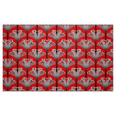 Art Deco Lily, Deep Red en Grey/Grey Stof (Fat Quarter)