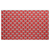 Art Deco Lily, Deep Red en Grey/Grey Stof (Yard (91,4 cm))