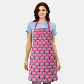 Art Deco Lily, Fuchsia Pink en Silver Grey Schort (Gedragen)