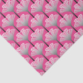 Art Deco Lily, Fuchsia Pink en Silver Grey Tissuepapier (Detail)